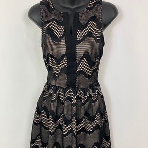 Francesca’s embroidered wave cocktail dress
